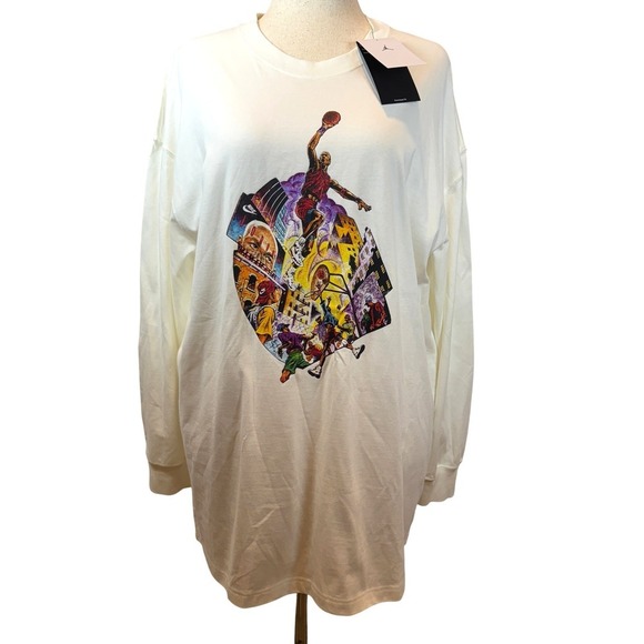 Jordan Tops - NWT Jordan‎ Graphic Long Sleeve T-Shirt Oversized Fit Women's Large Athleisure